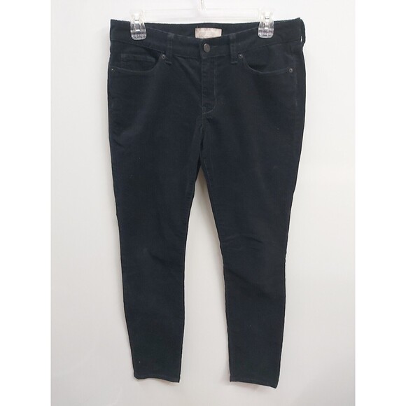 Banana Republic Jeans Black Skinny Dark Wash Stretch Corduroy Jeans size 28/6 - Picture 1 of 14
